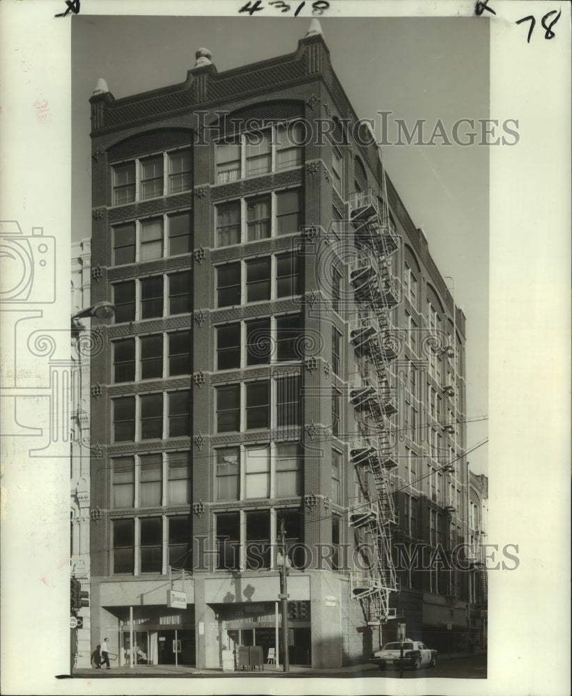 1979 Press Photo The Gravier Building, situated at 535 Gravier, corner Camp