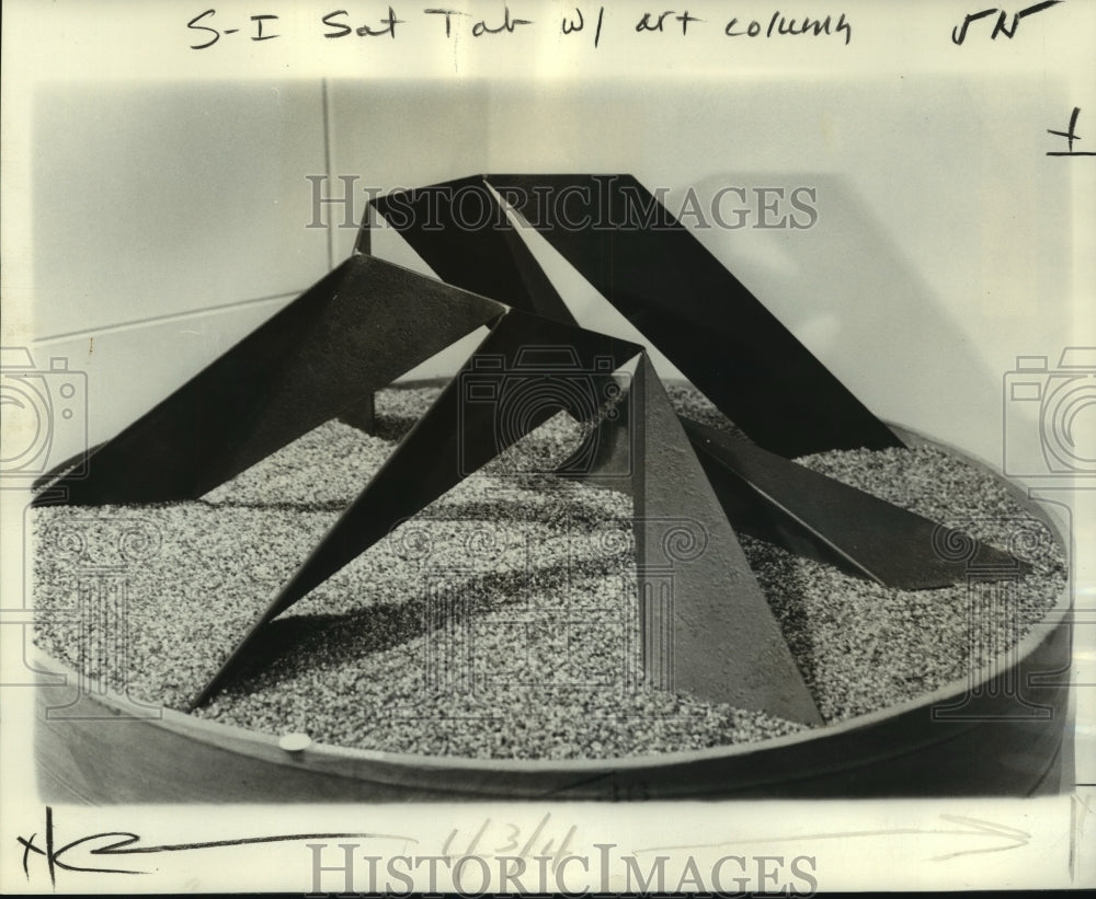 1978 Press Photo Sculpture at Ginnever&#39;s impressive show built from steel - Historic Images