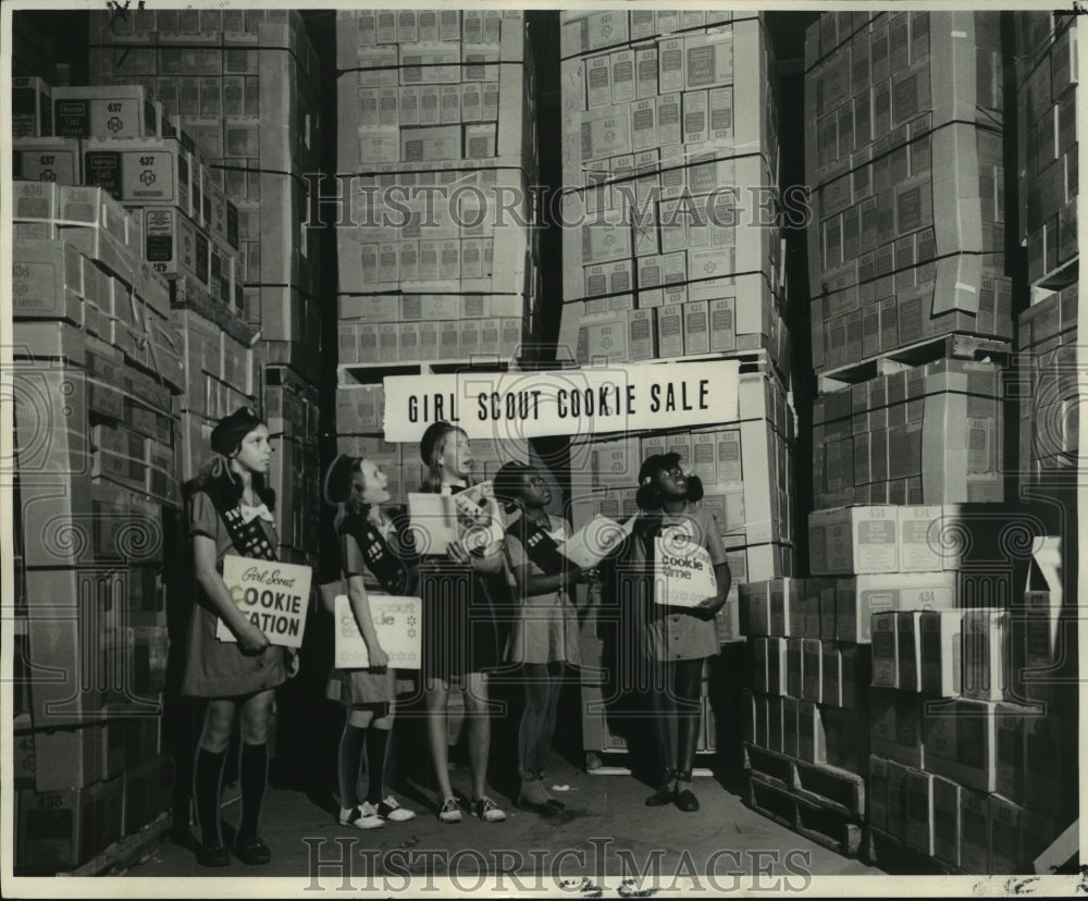 1970 Press Photo Southeast Louisiana Girl Scout Council&#39; annual cookie sale - Historic Images