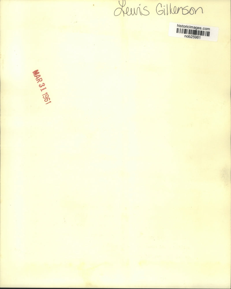 1961 Press Photo Lewis Gillenson shown at his office - nob25981