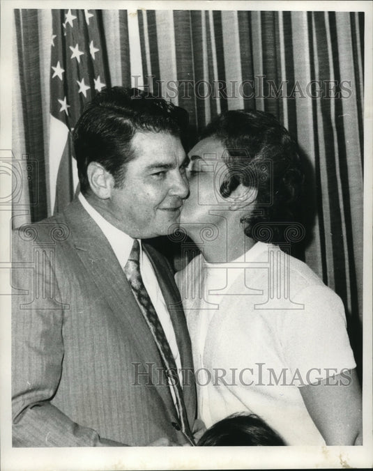 1970 Press Photo New police Superintendent Clarence Giarusso with wife Katherine