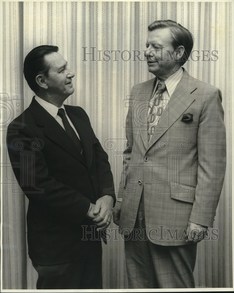 1973 Press Photo Drs. Homer Hitt of LSUNO &amp; Alfred Giarrusso of Delgado College- Historic Images