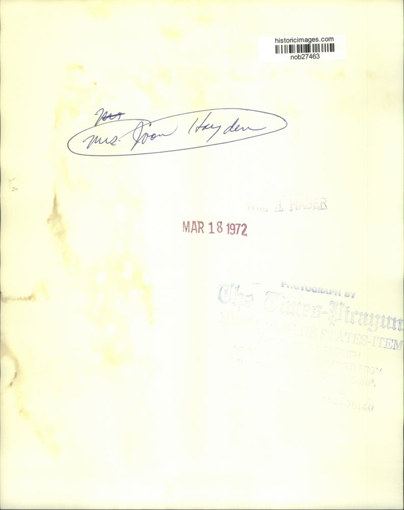 1972 Press Photo Mrs. Joan Hayden, Women's Organization Leader - nob27463