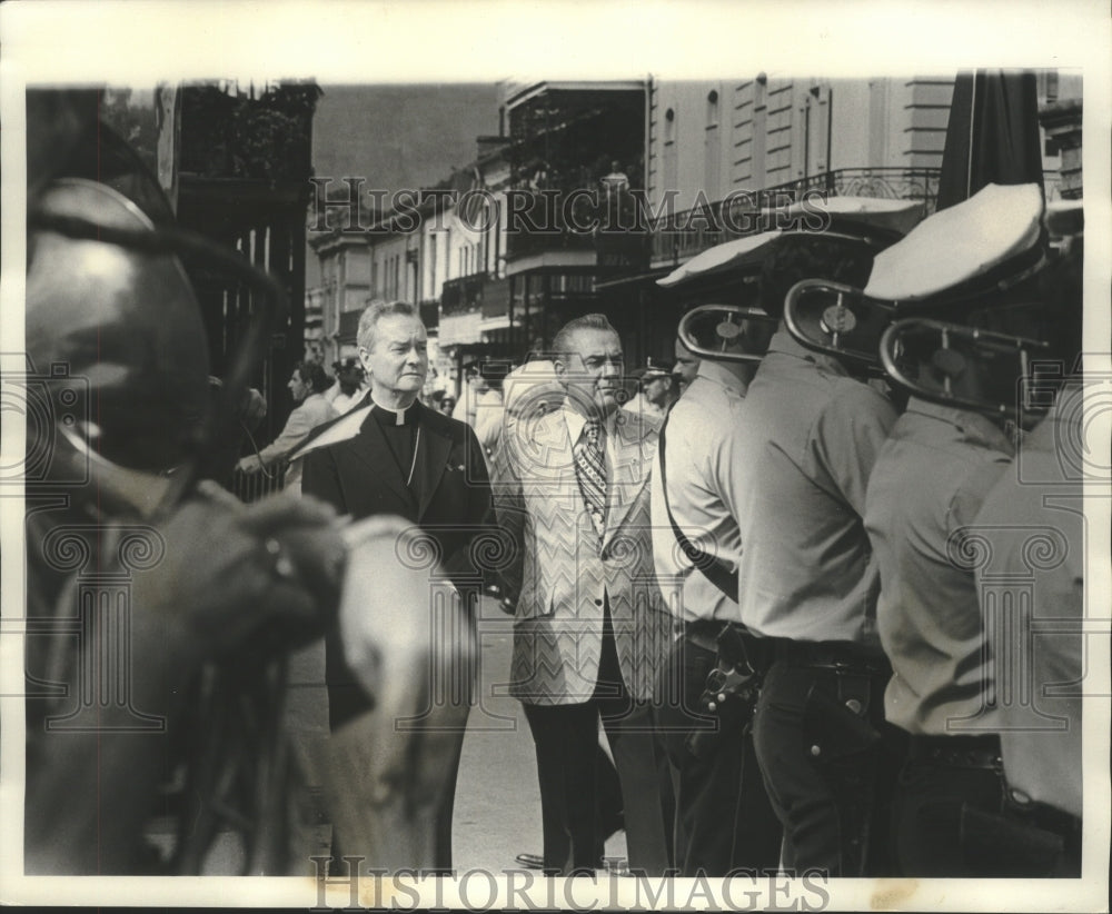 1974 Press Photo Archbishop Hannan & Lieutenant Governor Jim Fitmorris