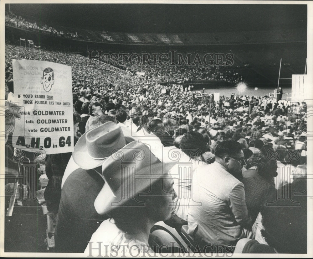 1964 Press Photo Barry Goldwater GOP Presidential candidate visits New Orleans - Historic Images