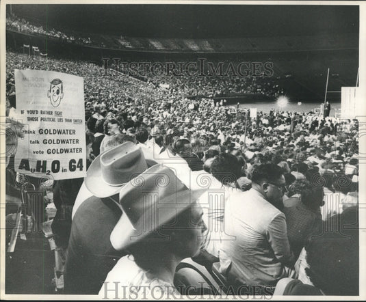 1964 Press Photo Barry Goldwater GOP Presidential candidate visits New Orleans - Historic Images