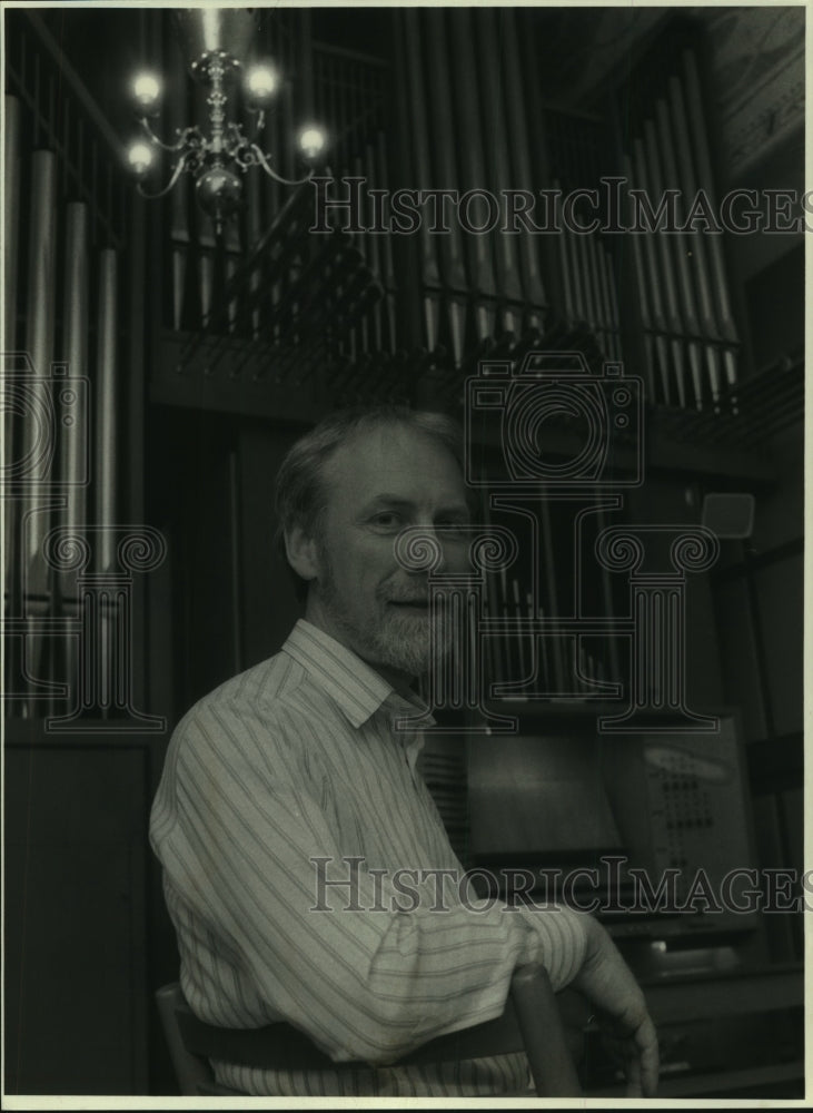 1990 Press Photo Christopher Herrick organist on Cathedral Concerts series- Historic Images