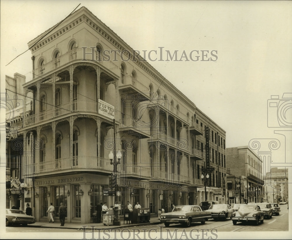 1965 Press Photo View of Hibernia Homestead and Savings Association building