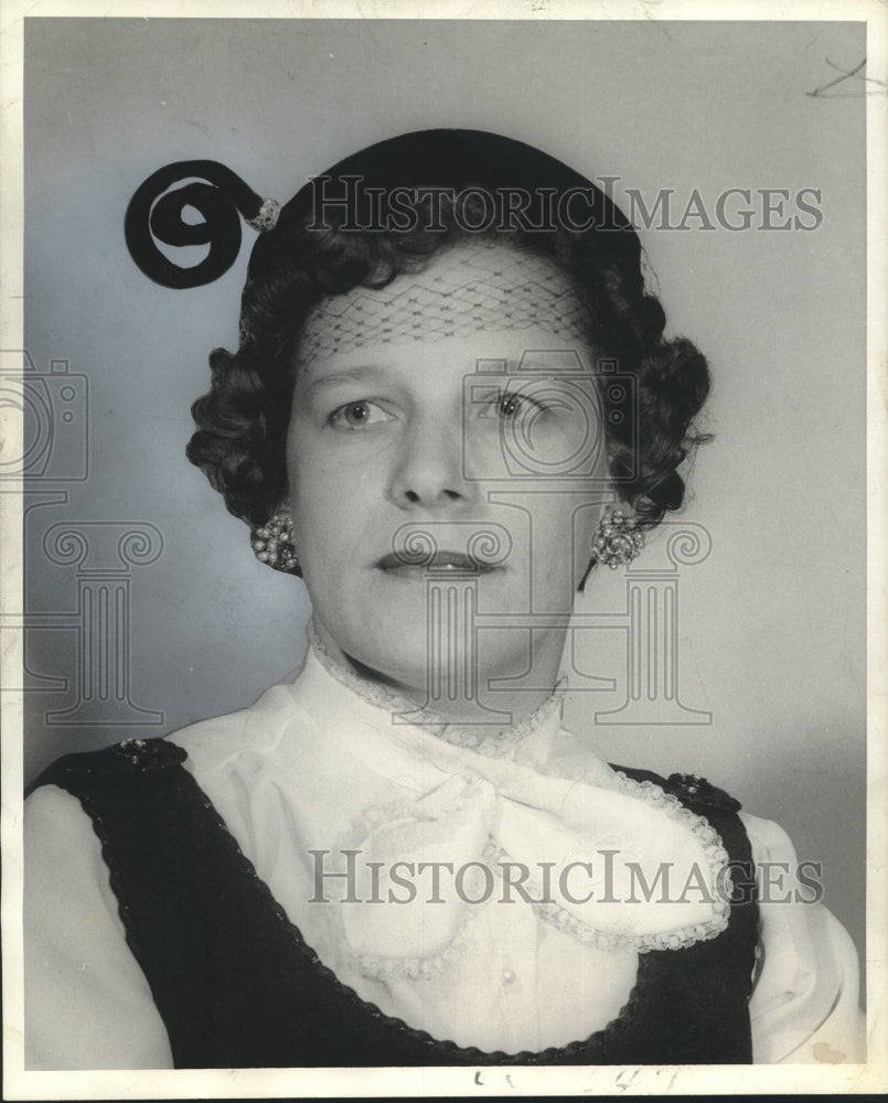 1955 Press Photo Mrs. George Hathway, Chairman of Mothers&#39; March of Dimes