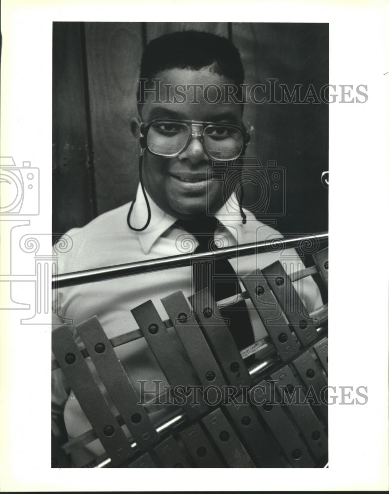 1993 Press Photo Joshua Hayes, autistic student at Vernon Haynes Middle School- Historic Images