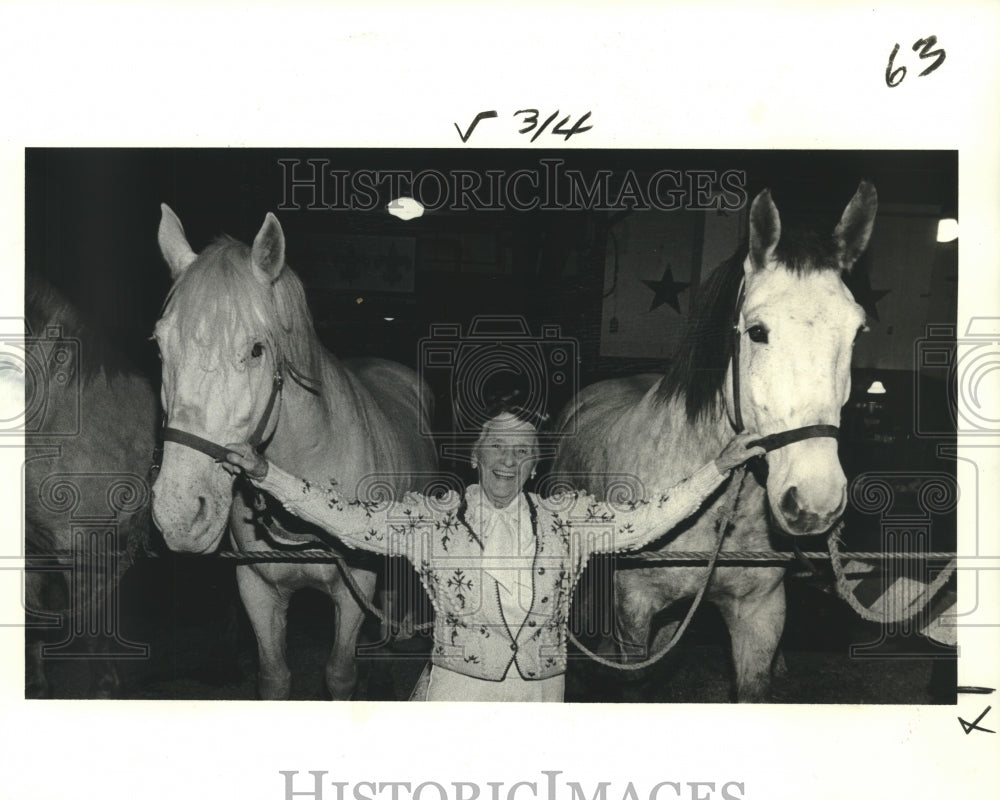 1979 Press Photo Katherine Breen Hanneford, senior member of a circus family- Historic Images