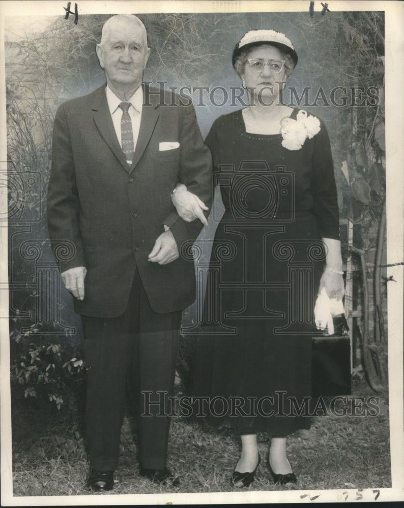 1959 Press Photo Mr. and Mrs. Paul T. HIngle&#39;s Golden Wedding anniversary- Historic Images