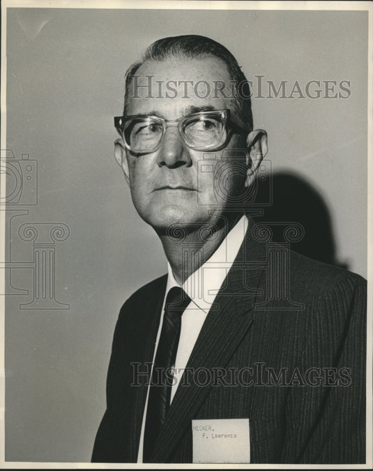 1966 Press Photo Lawrence F. Hecker attending a convention - nob33421- Historic Images