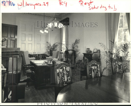 1986 Press Photo Interior of David Hilleran & David Bains' firm on Magazine St.- Historic Images