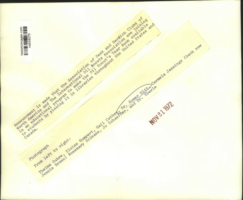 1972 Press Photo Association of Desk and Derrick Clubs of North America Members