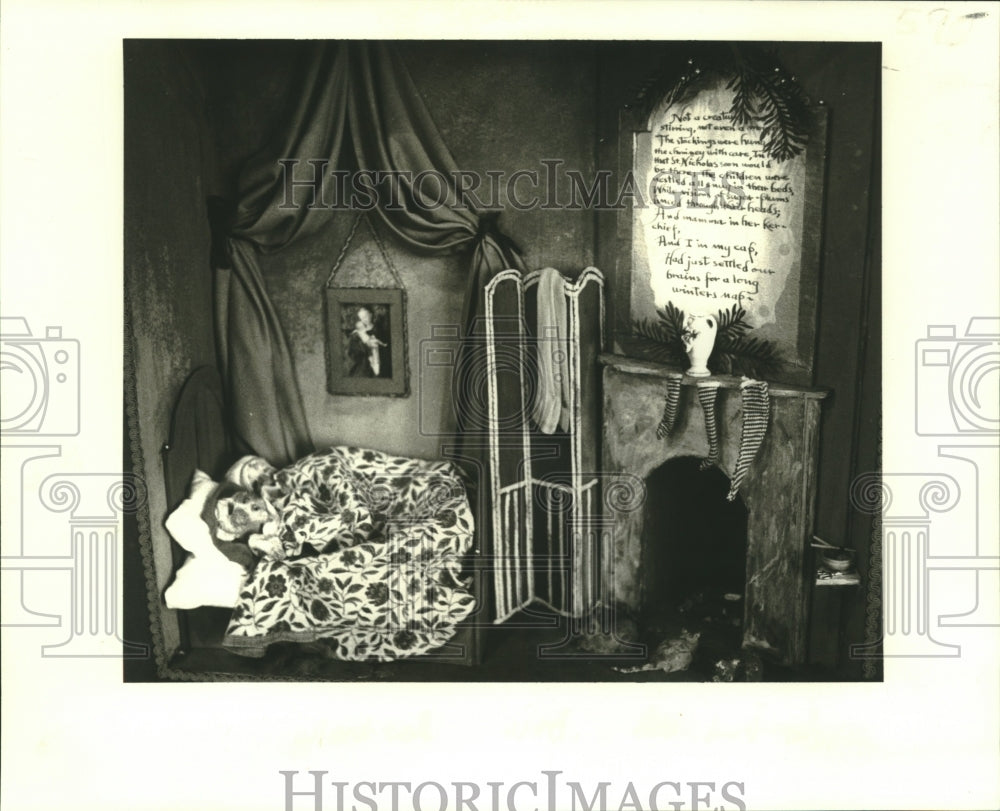 1981 Press Photo &quot;Twas the Night before Christmas&quot; diorama by Robert Heitman- Historic Images