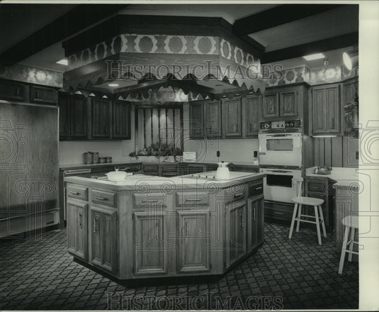 1974 Press Photo Model kitchen at the Stone Lumber Co. Store - nob35053