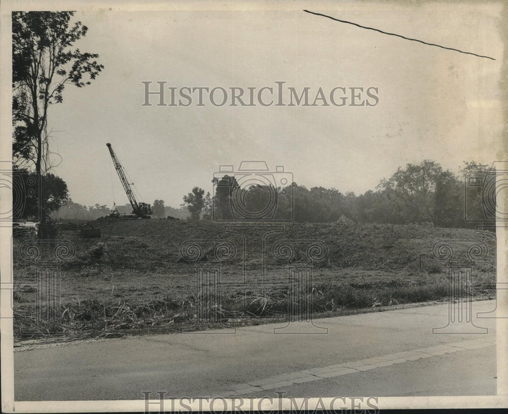 1973 Press Photo West Bank Hurricane Protection Levee Construction, Louisiana