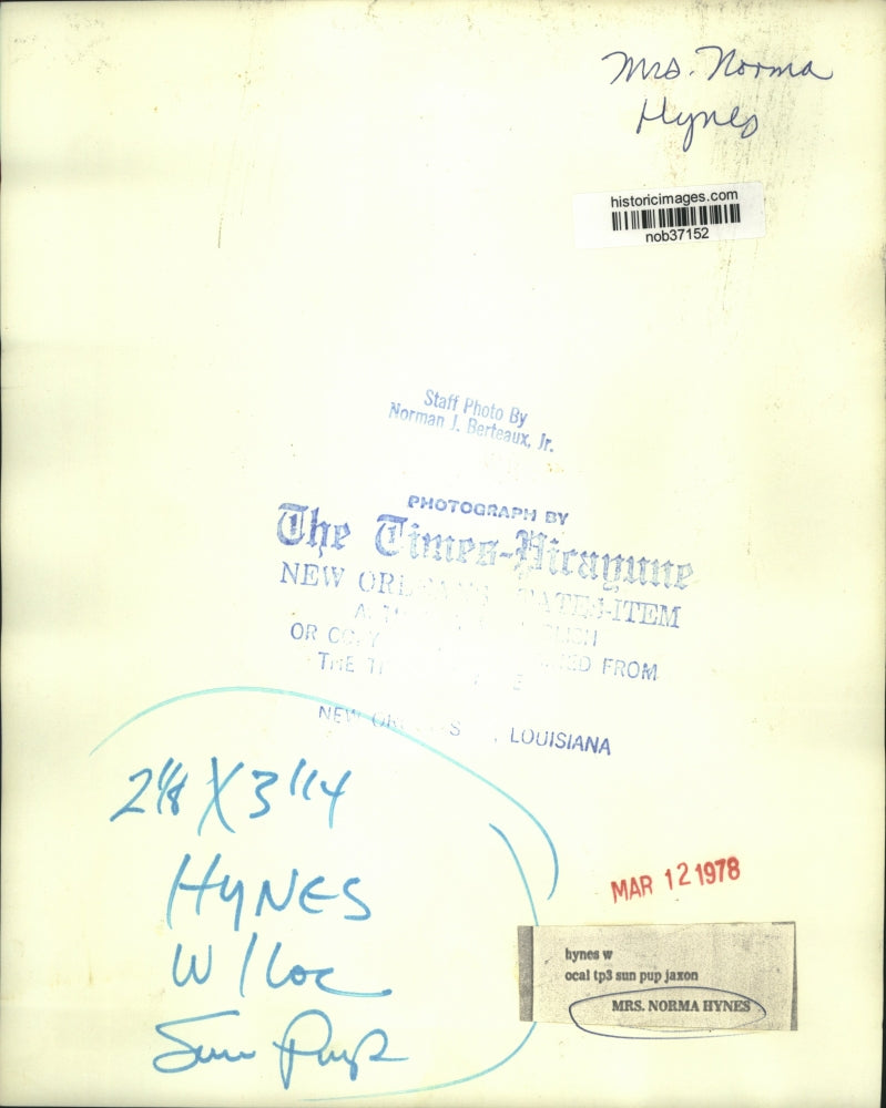 1978 Press Photo Mrs. Norma Hynes - nob37152