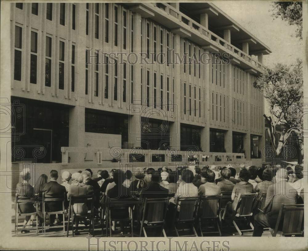 1968 Press Photo Dedication of Howard-Tilton Memorial Library on Newcomb pl.