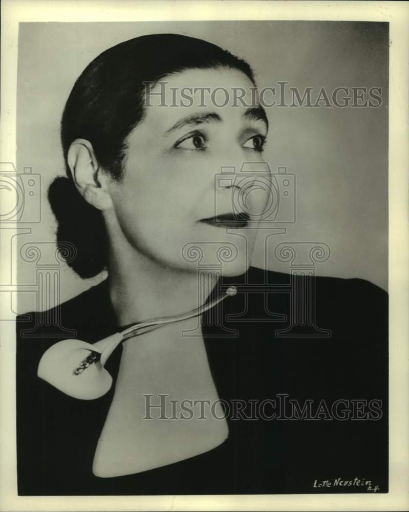 Load image into Gallery viewer, 1958 Press Photo Popular Author Fannie Hurst Strikes a Pensive Pose, New York

