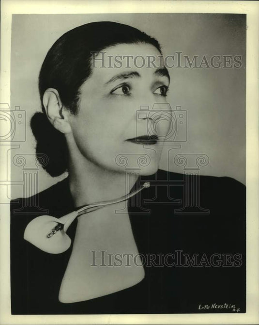 1958 Press Photo Popular Author Fannie Hurst Strikes a Pensive Pose, New York