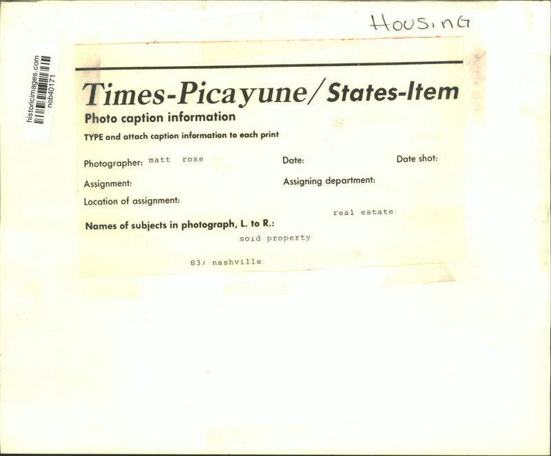Load image into Gallery viewer, Press Photo Sold property at 83 Nashville - nob40171
