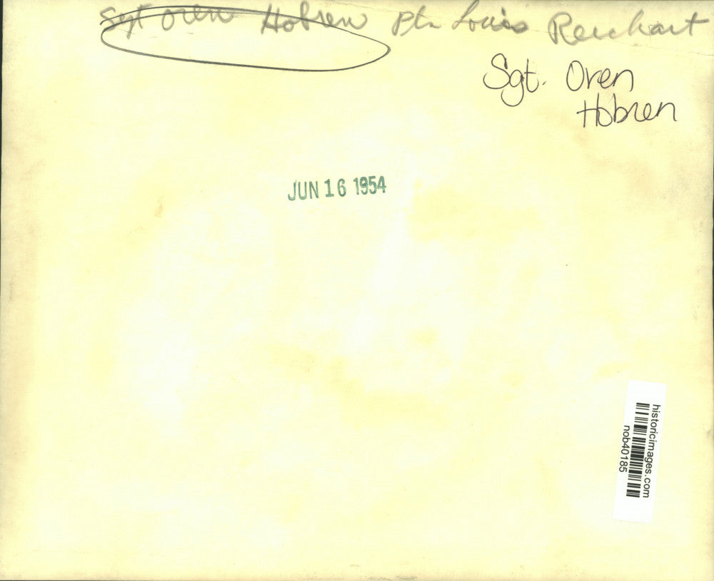 1954 Press Photo Sergeant Oren Hobren with Ptn. Louis Reichart - nob40185