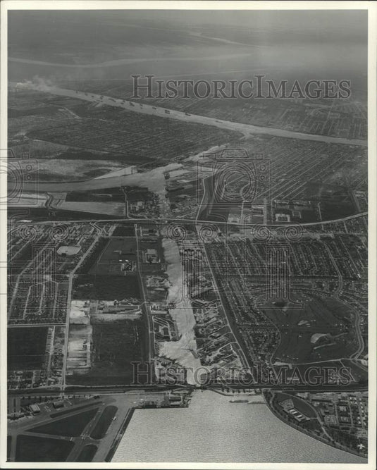 1966 Press Photo Aerial view of Industrial Canal - nob40395
