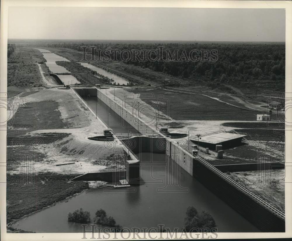 1959 Press Photo Algiers Lock connecting to the Intercoastal Waterway- Historic Images