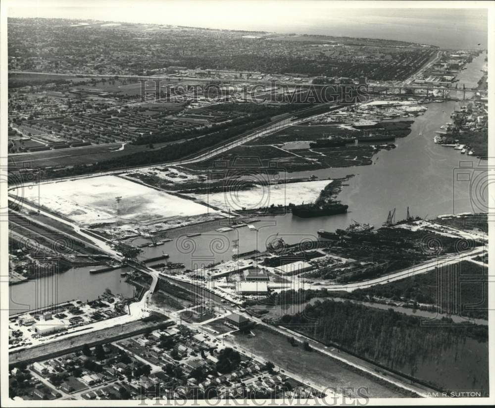 1970 Press Photo Aerial photograph over New Orleans - nob41219