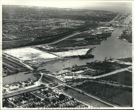 1970 Press Photo Aerial photograph over New Orleans - nob41219