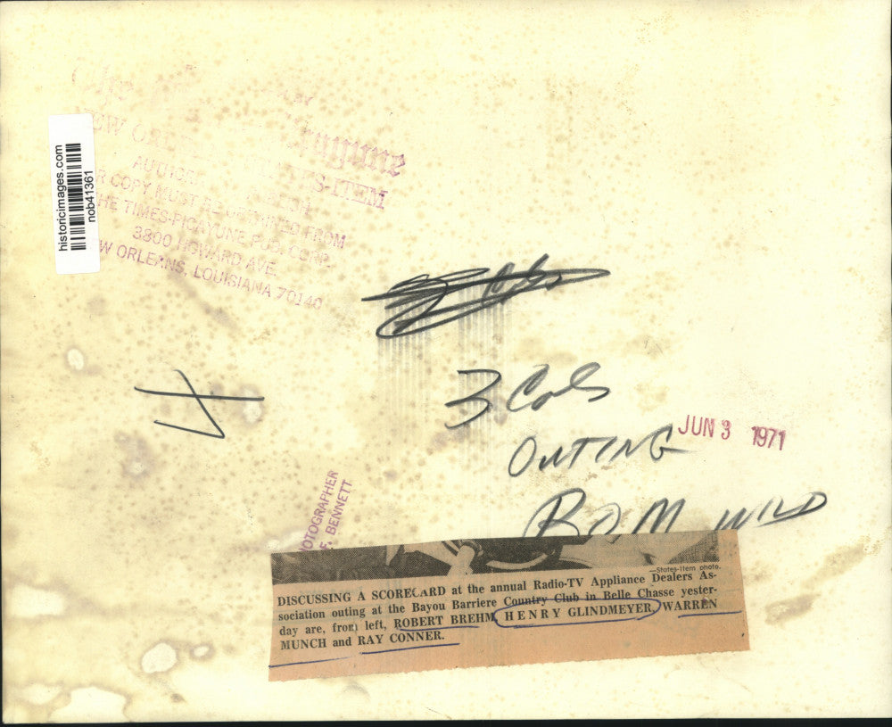 1971 Press Photo Annual Radio-TV Appliance Dealers Association outing