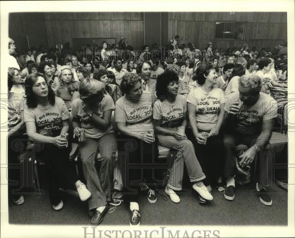 1979 Press Photo Local 309- Jefferson Parish School Bus Driver's Strike- Historic Images