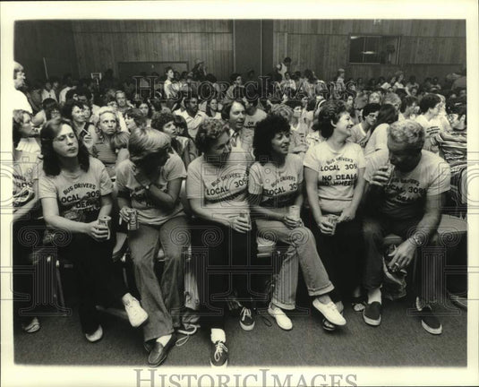 1979 Press Photo Local 309- Jefferson Parish School Bus Driver's Strike- Historic Images