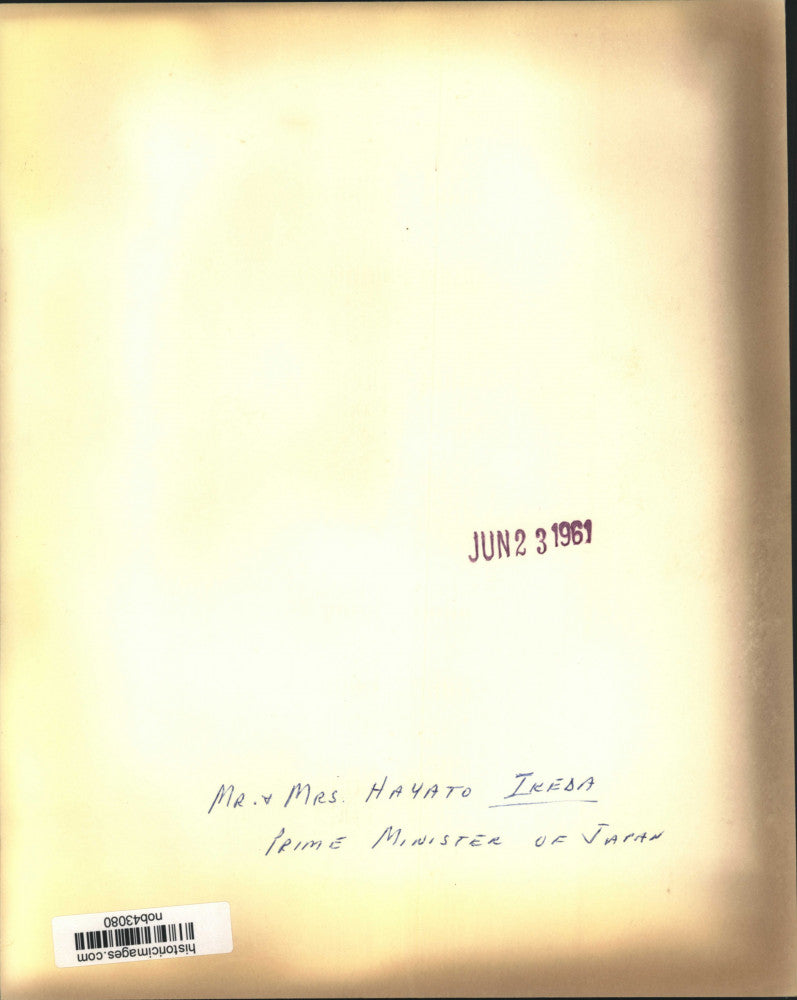 1961 Press Photo Mr. and Mrs. Hayato Ireda, Prime Minister of Japan - nob43080