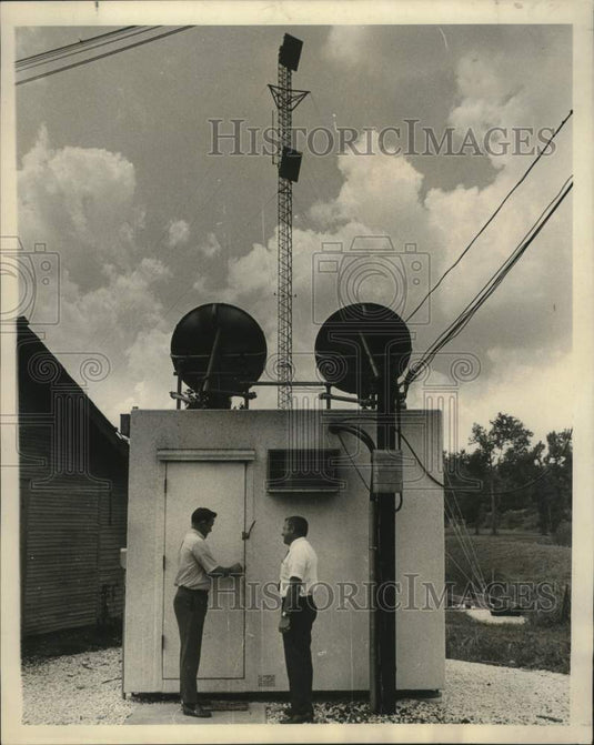 1969 Press Photo Parabolic Antennas at the Illinois Central railroad's Mays Yard