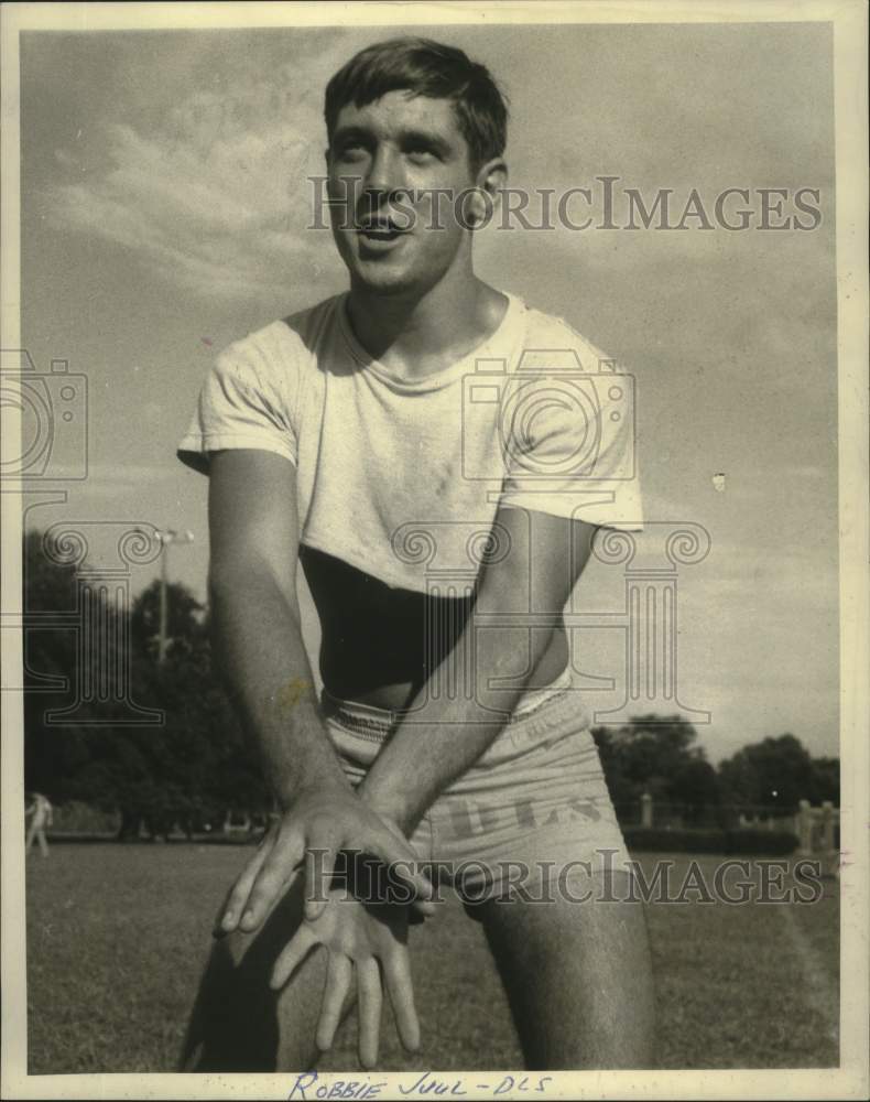 1968 Press Photo Football defensive lineman and safety Robbie Juul at practice.- Historic Images