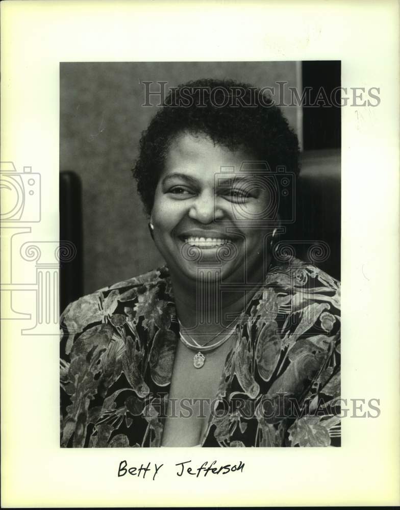 1989 Press Photo Betty Jefferson, New Orleans Parish School Board - nob43297
