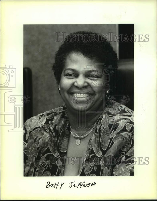 1989 Press Photo Betty Jefferson, New Orleans Parish School Board - nob43297