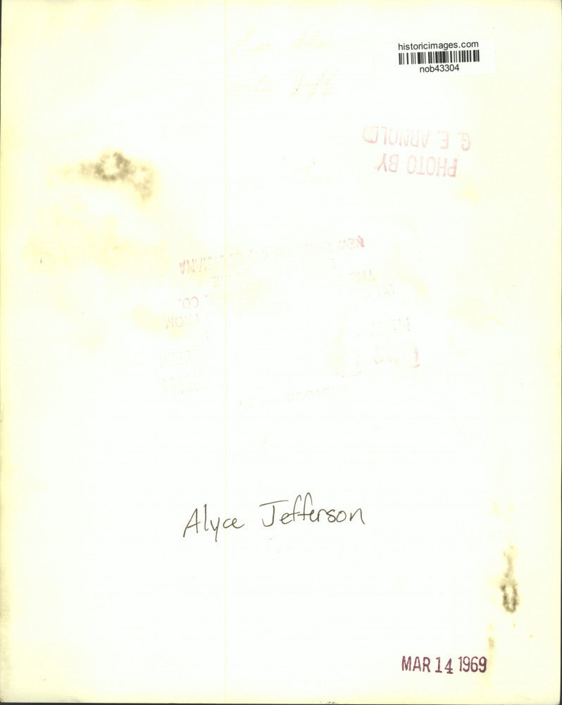 1969 Press Photo Alyce Jefferson, daughter of Mr. & Mrs. Stockton B. Jefferson