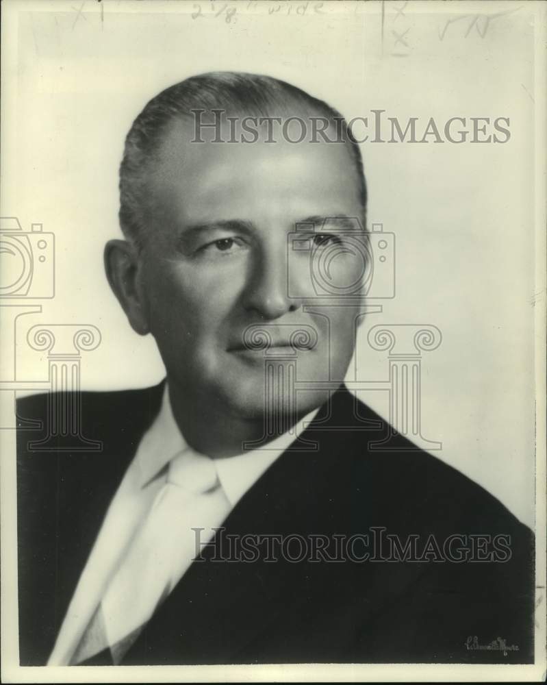 1963 Press Photo M. Dan Hagan, president of Jefferson Parish - nob43580