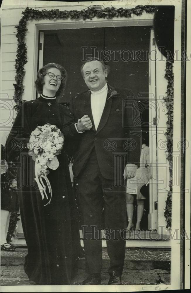 1970 Press Photo J. Herbert Holloman and Nancy Gade Wed in Guilderland, New York- Historic Images