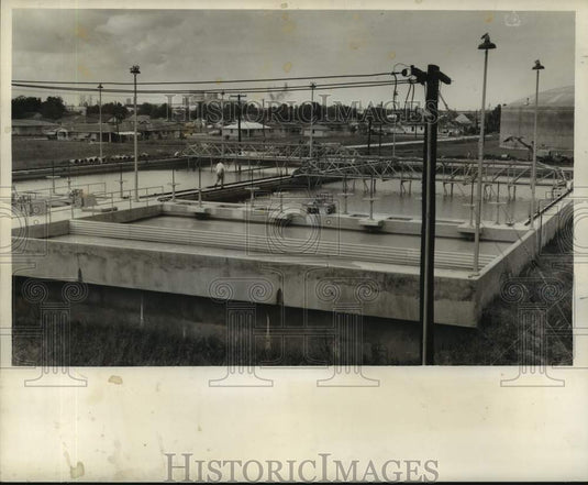 1959 Press Photo Sedimentation basins of 2,000,000 water filtration plant