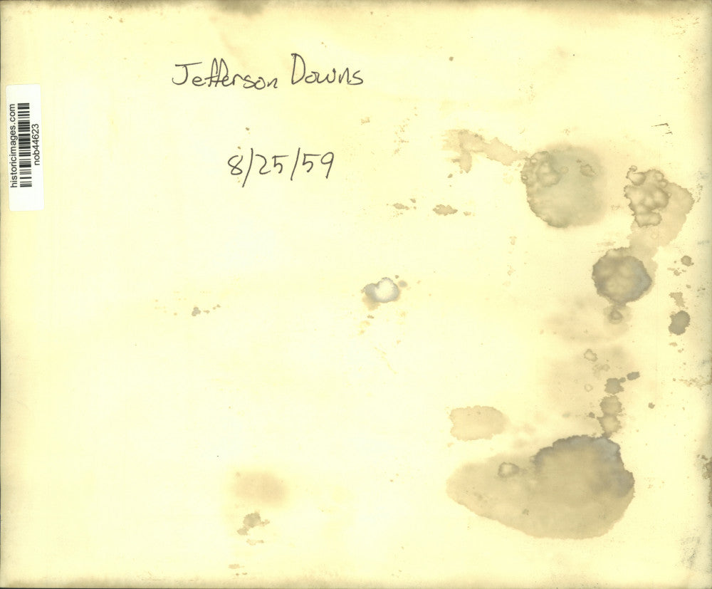 1959 Press Photo Concession stand & tables at Jefferson Downs Race Track