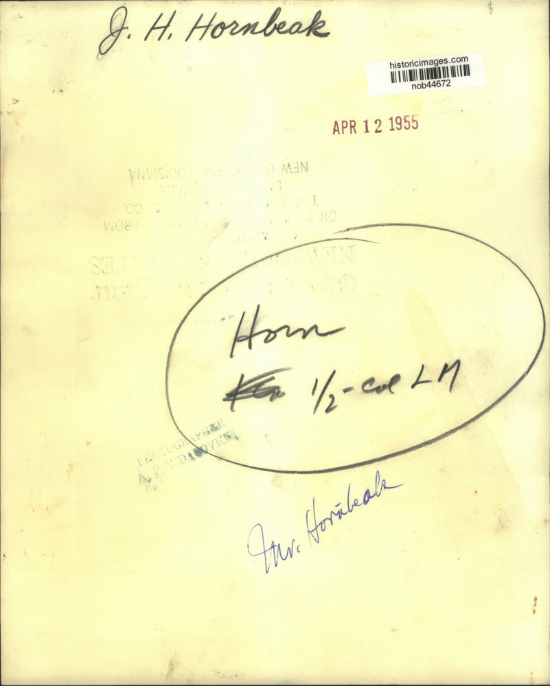 1955 Press Photo J.H. Hornbeak, Louisiana Executive - nob44672