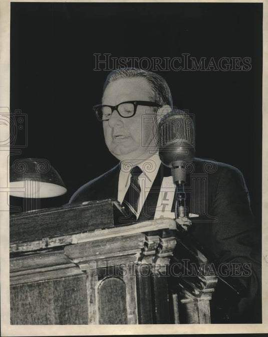 1966 Press Photo Dr. Homer Hitt, chancellor of Louisiana State University