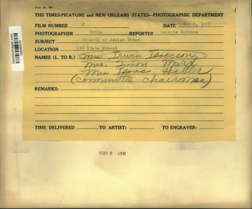 1958 Press Photo Council of Jewish Women Meets at 125 State Street - nob45510