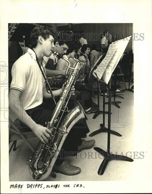 1984 Press Photo Rochester College band playing at the Kenner Day Care Center