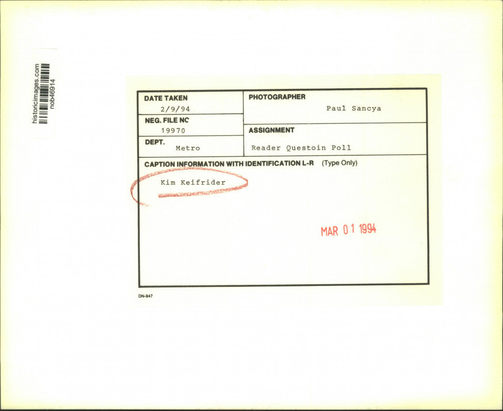 1994 Press Photo Reader Question Poll - Kim Keifrider - nob46914